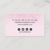 シマリーピンクグリッターダスト 名刺 (裏面)