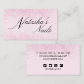 シマリーピンクグリッターダスト 名刺 (正面/裏面)
