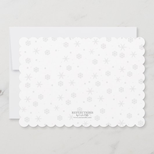 シマリーブルークリスマスディナーパーティの招待状 招待状 (裏面)