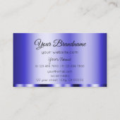 シマリーブルーグラマラスモダンアンドシンプル 名刺 (裏面)