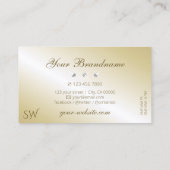 シマリーライトゴールデンきらめくダイヤモンドイニシャル 名刺 (裏面)