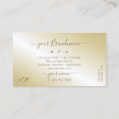 シマリーライトゴールデンきらめくダイヤモンドモノグラム 名刺 (裏面)