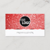 シマリールビーレッドグリッタースパークルスター追加ロゴ 名刺 (正面)