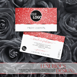 シマリールビーレッドグリッタースパークルスター追加ロゴ 名刺