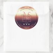 シマリーレッドブラウン製品ラベルジュエリーイニシャル ラウンドシール (バッグ)