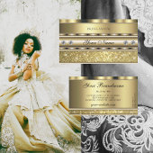 シマリー金ゴールドきらめくグリッターダイアモンズラグジュアリー 名刺