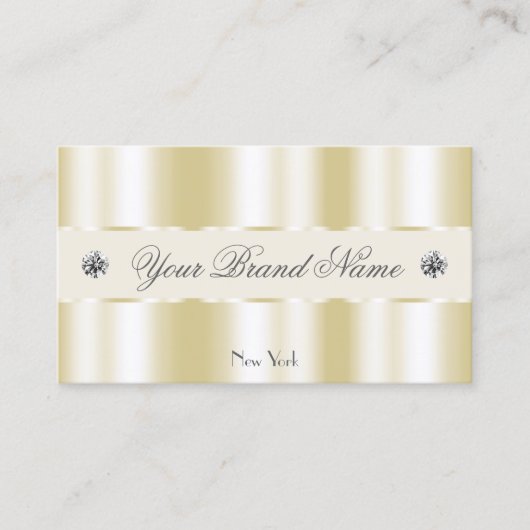 シマリー金ゴールドスパークルダイアモンズラグジュアリーラグジュアリーラグジュアリーラグジュアリーグラ 名刺 (正面)