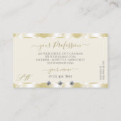 シマリー金ゴールドスパークルダイヤモンドイニシャルラグジュアリー 名刺 (裏面)