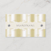 シマリー金ゴールドスパークルダイヤモンドイニシャルラグジュアリー 名刺 (正面)