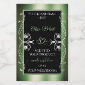 シマーエレガントリーグリーン黒製品ラベルジュエリー フードラベル (シングルラベル)