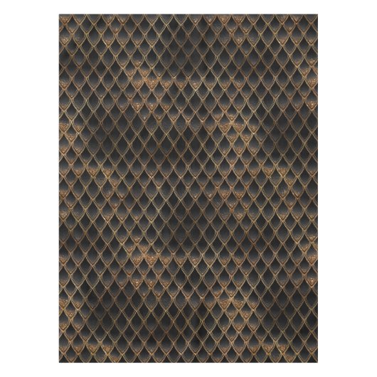 シマーリングブラック&金ゴールドグリッタードラはかりで測ゴン テーブルクロス (正面)