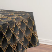 シマーリングブラック&金ゴールドグリッタードラはかりで測ゴン テーブルクロス (インサイチュ)