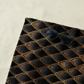 シマーリングブラック&金ゴールドグリッタードラはかりで測ゴン ビーチタオル (インサイチュ)