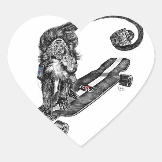シミアンセルフィー ハートシール (正面)