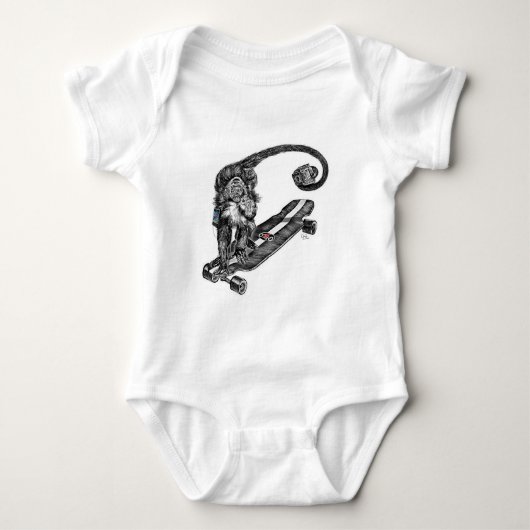 シミアンセルフィー ベビーボディスーツ (正面)