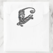 シミアンセルフィー 楕円形シール (バッグ)