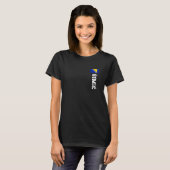 シミックボスニア国旗の姓のコート腕のエンブレムCre Tシャツ (正面フル)