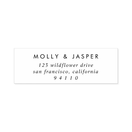 シミニマルッエレガントクタイポグラフィ差出人住所 セルフインキングスタンプ (デザイン)
