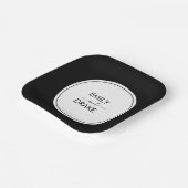 シミニマルック白黒結婚ズ ペーパープレート (傾斜あり)