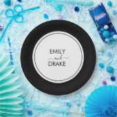 シミニマルック白黒結婚ズ ペーパープレート (パーティー)