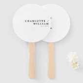 シミニマルッモダンクタイポグラフィ結婚ズ ハンドファン (正面&裏面)