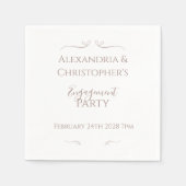 シミニマルッ結婚ク婚約パーティ スタンダードカクテルナプキン (正面)