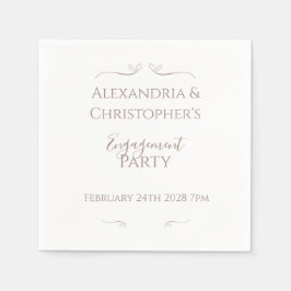 シミニマルッ結婚ク婚約パーティ スタンダードカクテルナプキン