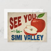 シミバレーカリフォルニアアップル – ヴィンテージトラベル ポストカード (正面/裏面)