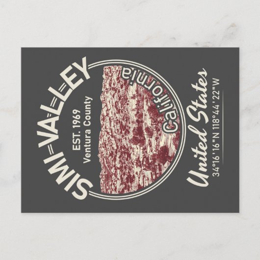 シミバレーシティ – カリフォルニアヴィンテージ ポストカード (正面)