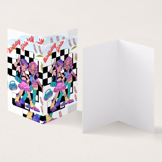 シミファッション誕生日ガールズカード (内部&外部)