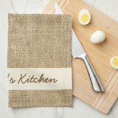 シミュレパーソナライズされた素朴ートBurlap キッチンタオル (四つ折り)