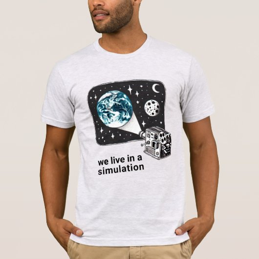 シミュレーション仮説 Tシャツ (正面)