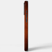 シミュレーション天然暗赤色ブラウンレザーiPhone Case-Mate iPhoneケース (裏面 / 左)