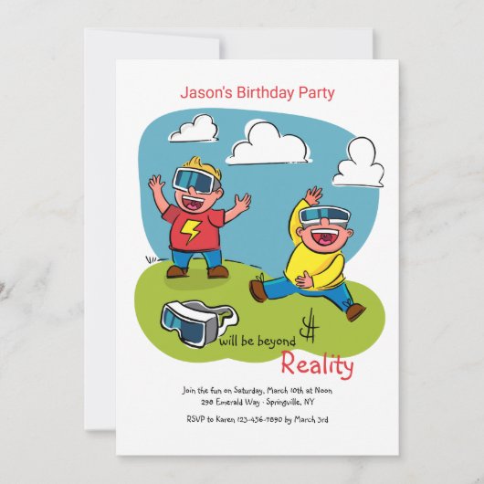 シミュレーション メガネの招待状 招待状 (正面)