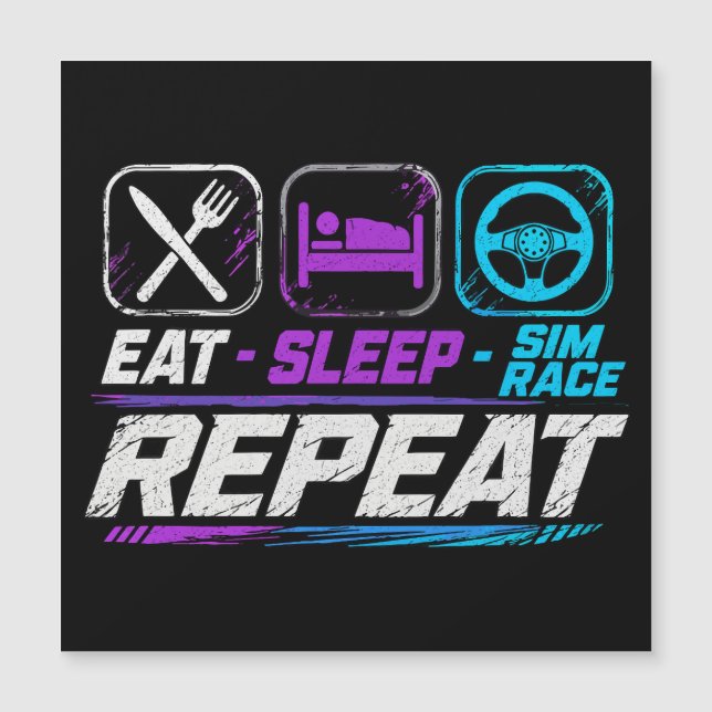 シミュレーション レース好きのための Eat sleep sim race repeat (正面)