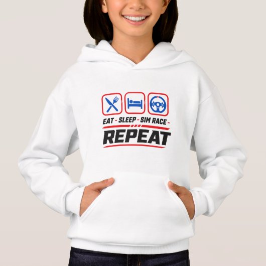 シミュレーション レース好きのための Eat sleep sim race repeat (正面)
