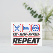 シミュレーション レース好きのための Eat sleep sim race repeat 招待状 (スタンド正面)