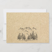 シミュレートされたクラフト紙ハンドドロー結婚ドマウンテン セーブザデート (裏面)