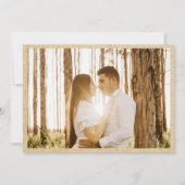 シミュレートされたクラフト紙ハンドドロー結婚ドマウンテン セーブザデート (裏面)