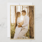 シミュレートされたクラフト紙ハンドドロー結婚ドマウンテン セーブザデート (裏面)