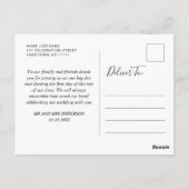 シミュレートされたクラフト紙フォレストマウンテンズサンキュー ポストカード (裏面)