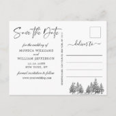 シミュレートされたクラフト紙マウンテン日付の保存 ポストカード (裏面)