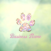 シミュレートされたグリッターの肉球プリント窓用ステッカー ウィンドウサイン (シート3)