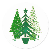 シミュレートされたグリーン、ゴールドホイルのクリスマスツリー