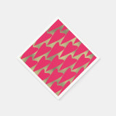 シミュレートされたフォイルピンクハートナプキン スタンダードカクテルナプキン (角)