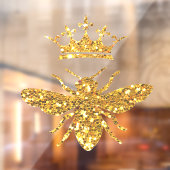 シミュレートされた塊状のグリッター クイーンビー ウィンドウサイン (シート2)