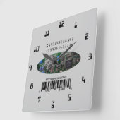 シミュレートされた500年原子PCB スクエア壁時計 (傾斜)