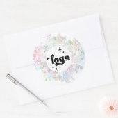 シミュレートされたchunkyの背景のロゴ ラウンドシール (封筒)