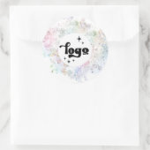 シミュレートされたchunkyの背景のロゴ ラウンドシール (バッグ)