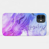 シミュレート大理石花崗岩紫青 Case-Mate iPhoneケース (裏面(横))